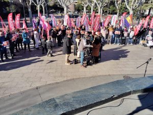 CCOO en la concentración decreto omnibus